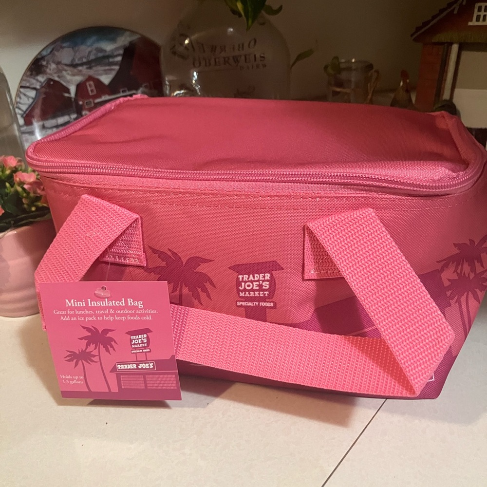 Limited Edition Pink Trader Joe’s Mini Insulated Cooler Bag